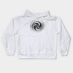 black flower vortex Kids Hoodie